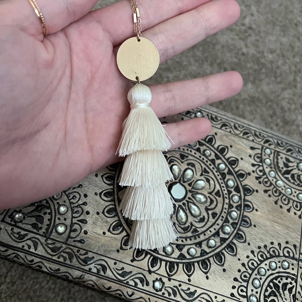 Long Gold Statement Necklace